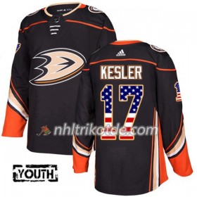 Anaheim Ducks Trikot Ryan Kesler 17 Adidas 2017-2018 Schwarz USA Flag Fashion Authentic - Kinder